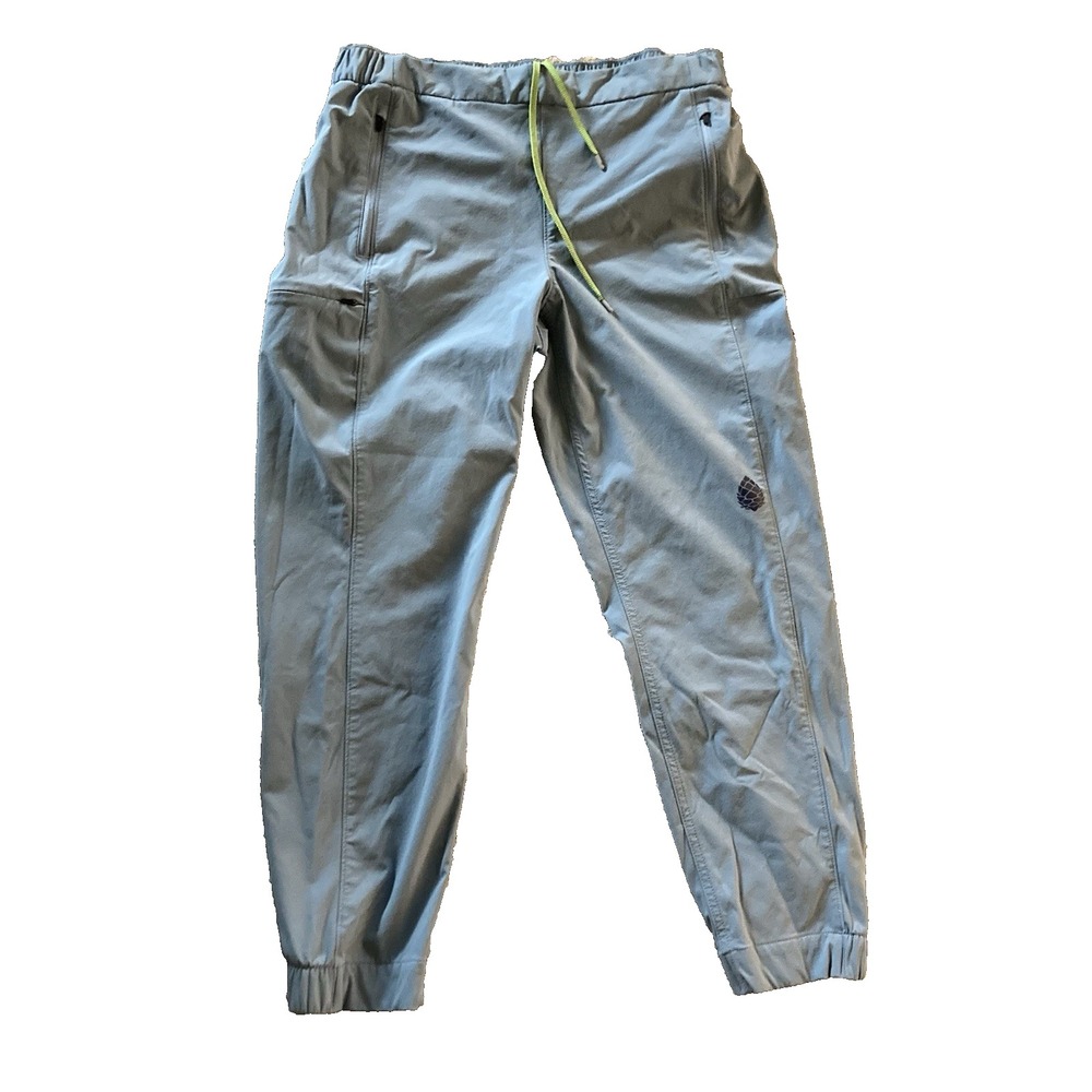 Stio Women's Jogger Hiking Pants Gray Blue Size 12 Drawstring Waist Elastic